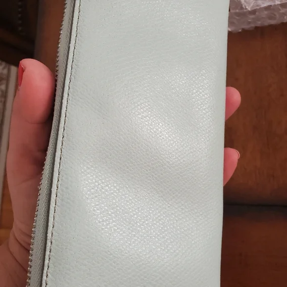 Rare Coach Green Mint corner zipper  travel wallet WOMEN'S - Picture 8 of 11